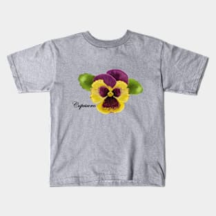 Capricorn Floral Zodiac Kids T-Shirt